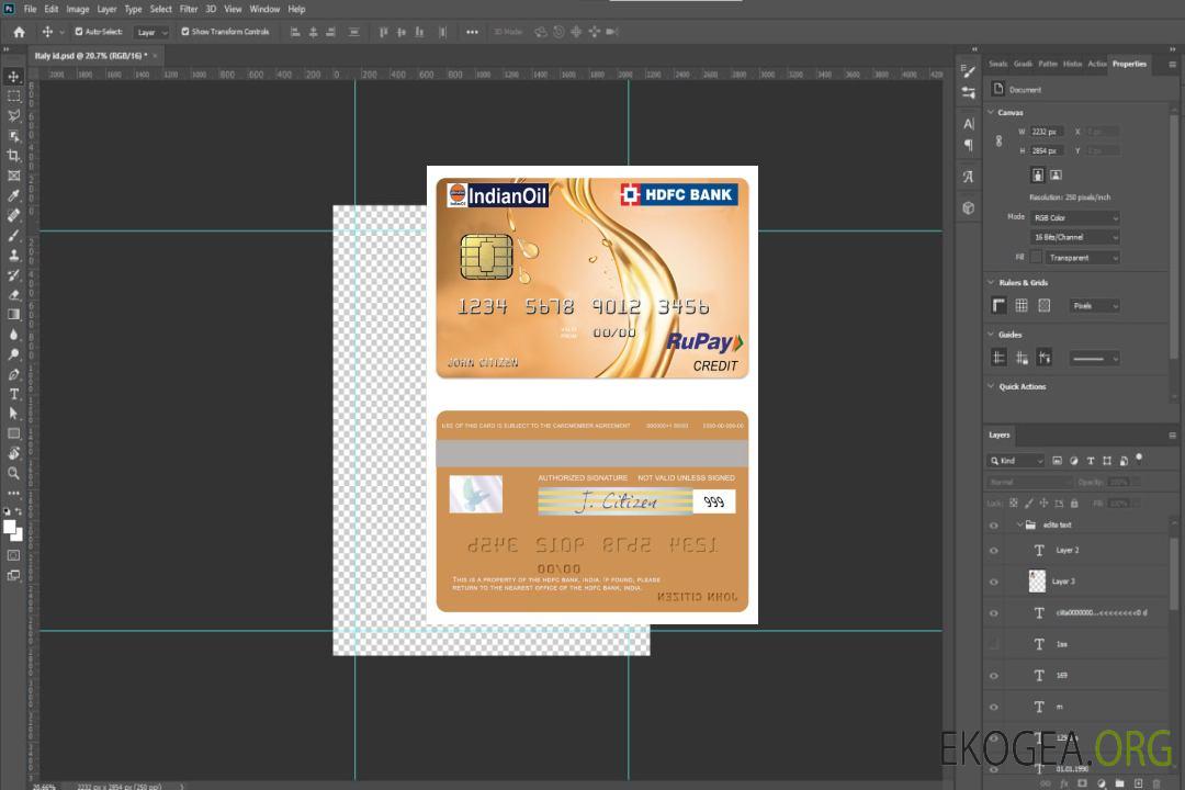 Inde IndianOil HDFC Bank RuPay Carte de crédit template Inde IndianOil HDFC Bank RuPay Carte de crédit template